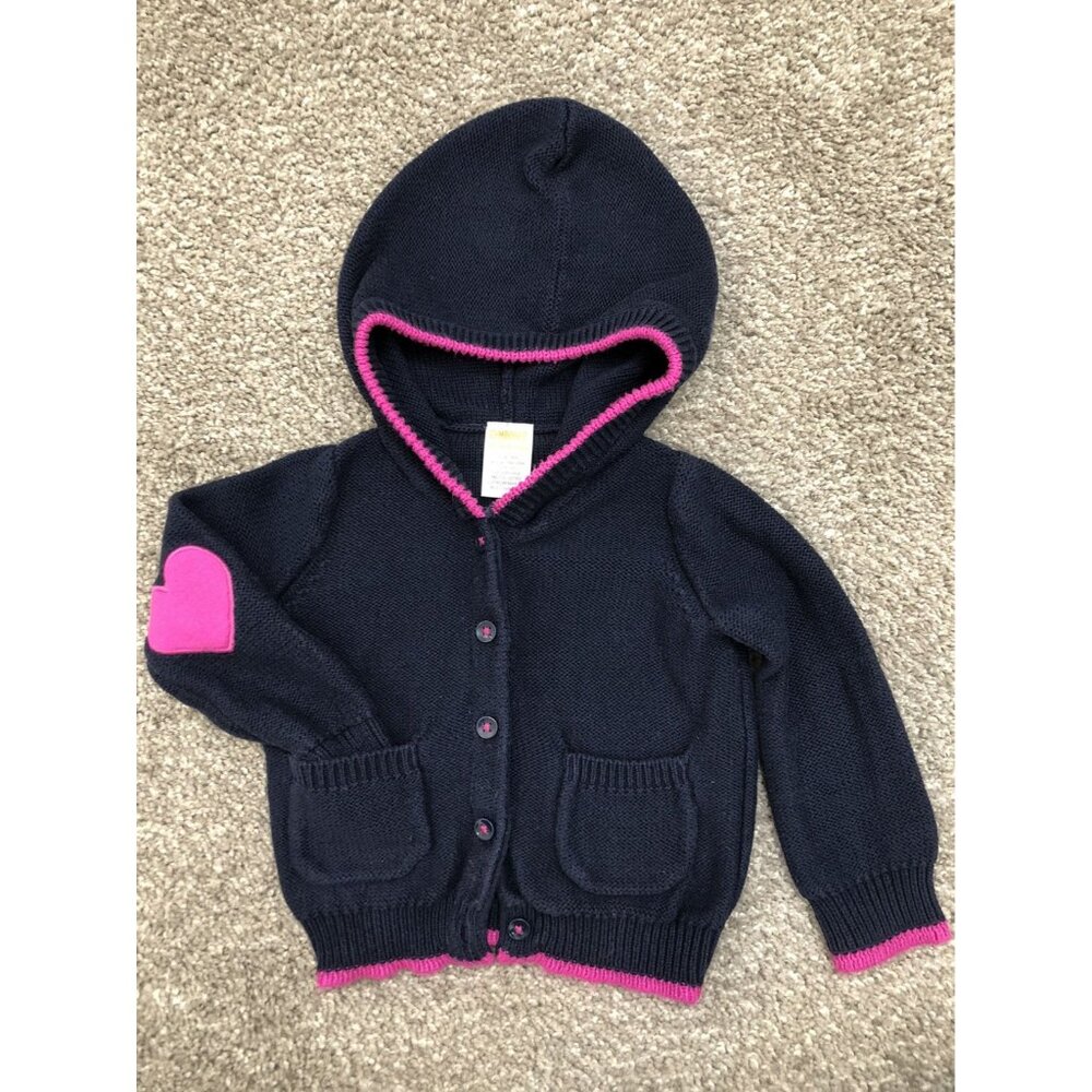 Gymboree Navy & Pink Hooded Sweater